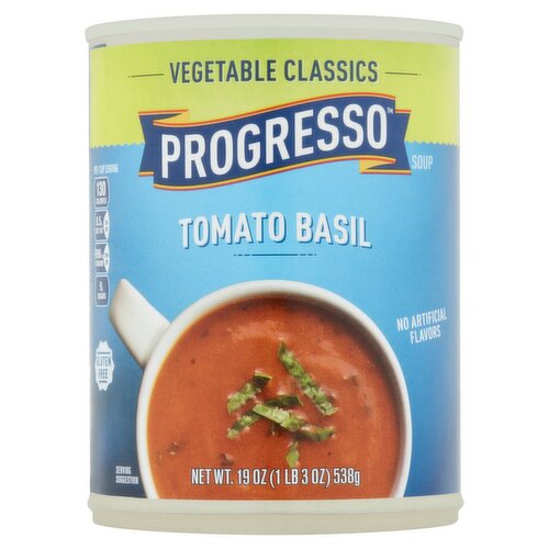 Progresso Vegetable Classics Tomato Basil Soup, 19 oz