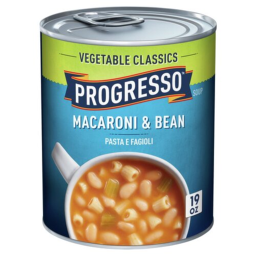 Progresso Vegetable Classics Macaroni & Bean Soup, 19 oz