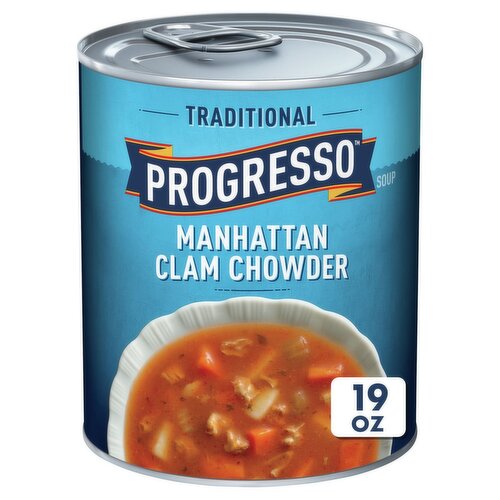 Progresso Traditional Manhattan Clam Chowder Soup, 19 oz