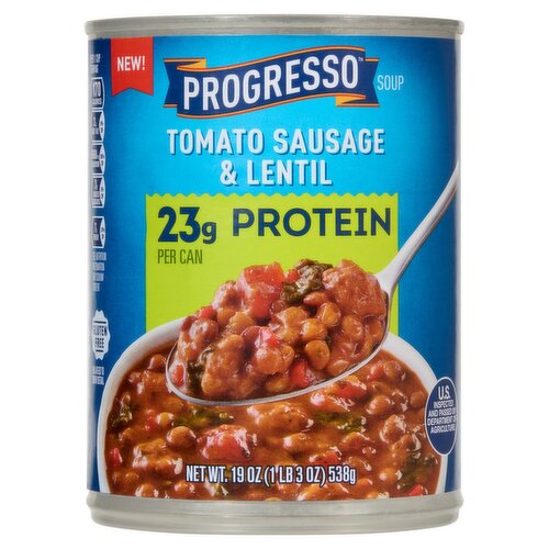 Progresso Tomato Sausage & Lentil Soup, 19 oz