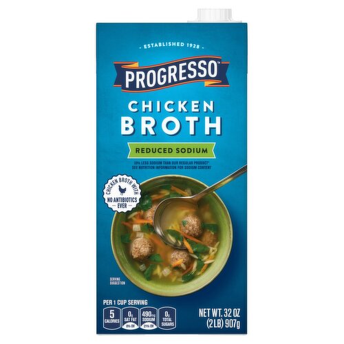 PROGRESSO Reduced Sodium Chicken Broth, 32 oz