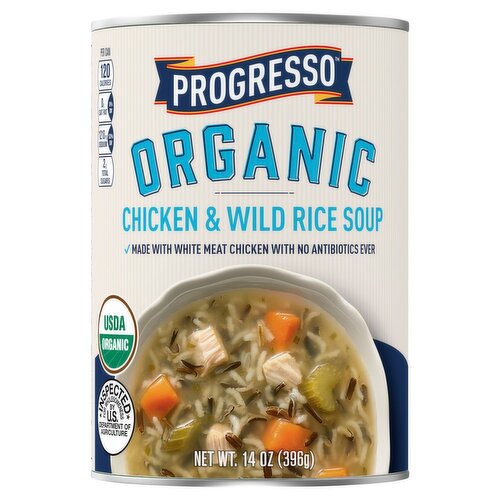 Progresso Organic Chicken & Wild Rice Soup, 14 oz