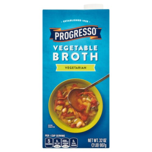 Progresso Vegetarian Vegetable Broth, 32 oz