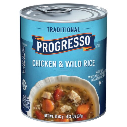 Progresso Traditional Chicken & Wild Rice Soup, 19 oz