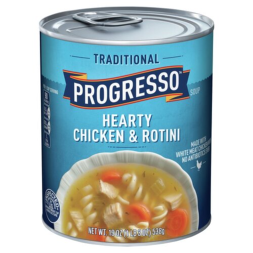 Progresso Traditional Hearty Chicken & Rotini Soup, 19 oz