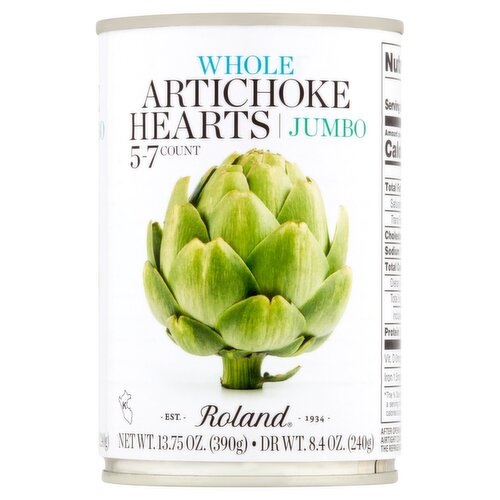 Roland Jumbo Whole Artichoke Hearts, 13.75 oz