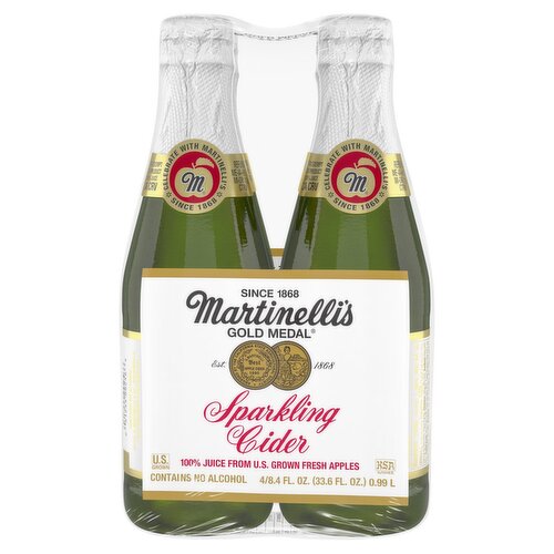 Martinelli's Gold Medal Sparkling Cider, 8.4 fl oz, 4 count
