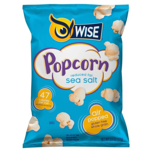 Wise Sea Salt Reduced Fat Popcorn, 5.5 oz