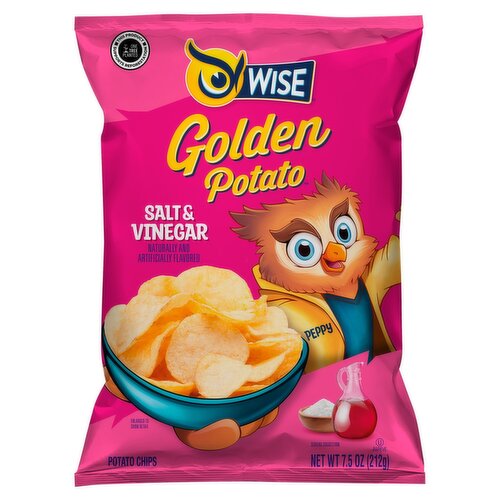 Wise Salt & Vinegar Flavored Potato Chips, 7.5 oz