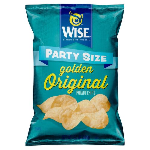 Wise Golden Original Potato Chips Party Size, 12.5 oz