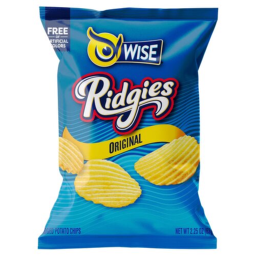 Wise Ridgies Original Ridged Potato Chips, 2.25 oz