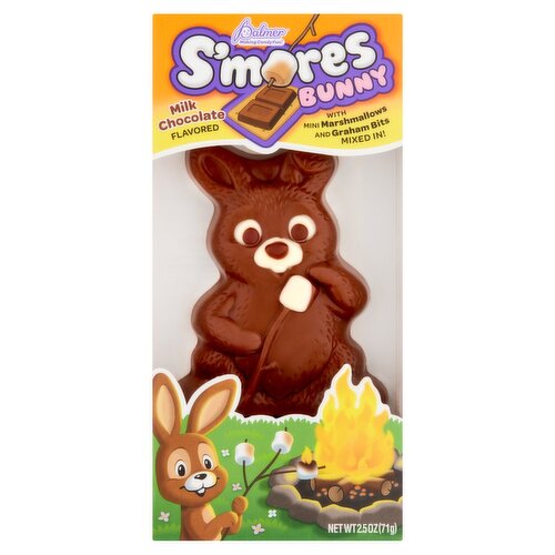 Palmer S'mores Milk Chocolate Flavored Bunny, 2.5 oz