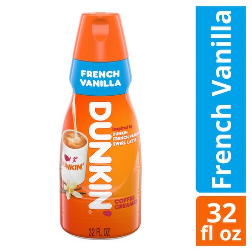 Dunkin' French Vanilla Coffee Creamer, 32 fl oz