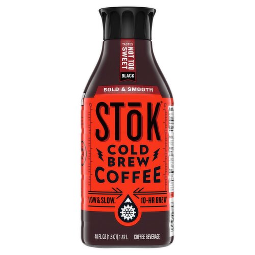 STōK Black Bold & Smooth Cold Brew Coffee Beverage, 48 fl oz