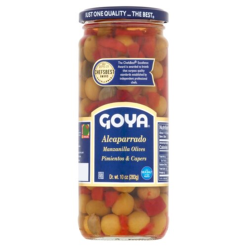 Goya Manzanilla Olives Pimientos & Capers Alcaparrado, 10 oz