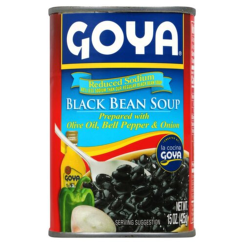 Goya Reduced Sodium Black Bean Soup, 15 oz