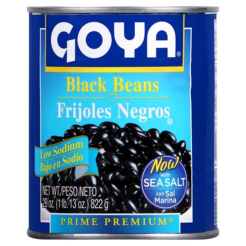 Goya Low Sodium Black Beans, 29 oz