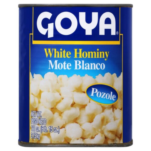 Goya White Hominy, 111 oz