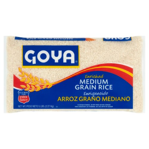 Goya Enriched Medium Grain Rice, 5 lbs