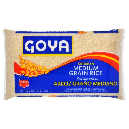 Goya Enriched Medium Grain Rice, 10 lbs