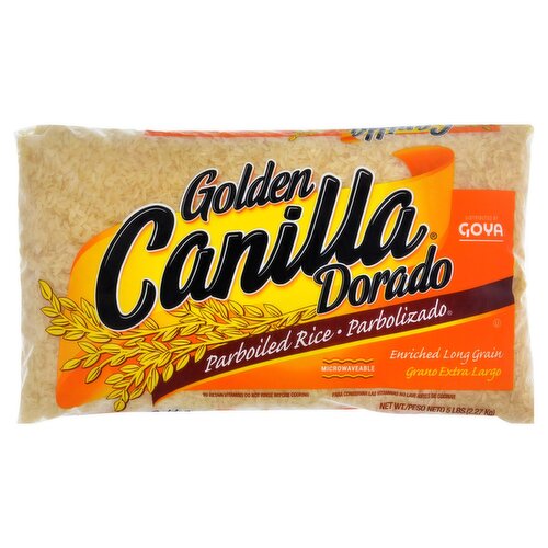 Goya Canilla Golden Dorado Enriched Long Grain Parboiled Rice, 5 lbs