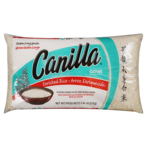 Canilla Extra Long Grain Enriched Rice, 5 lbs