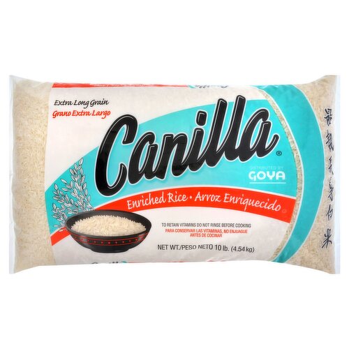 Goya Canilla Extra Long Grain Enriched Rice, 10 lb