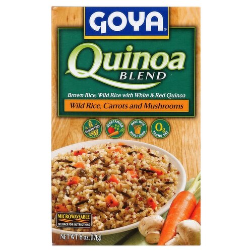 Goya Wild Rice, Carrots and Mushrooms Quinoa Blend, 6 oz