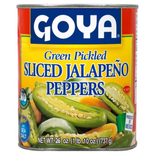 Goya Green Pickled Sliced Jalapeño Peppers, 26 oz