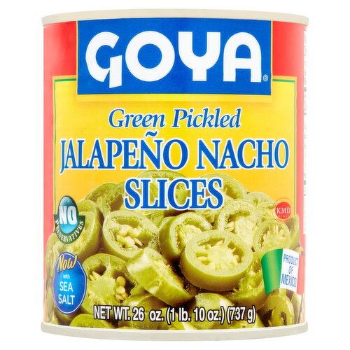 Goya Green Pickled Jalapeño Nacho Slices, 26 oz