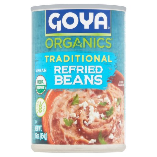 Goya Organics Traditional Refried Beans, 16 oz