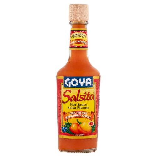 Goya Salsita Pure Fire Ripe Habanero Chiles Hot Sauce, 8 fl oz