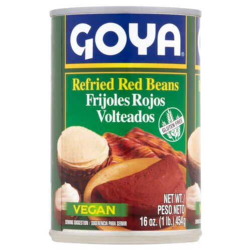 Goya Vegan Refried Red Beans, 16 oz