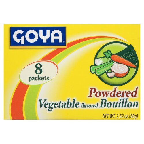 Goya Powdered Vegetable Flavored Bouillon, 8 count, 2.82 oz