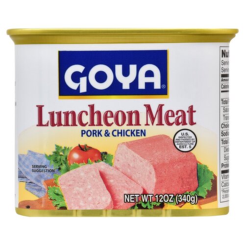 Goya Luncheon Meat Pork & Chicken, 12 oz