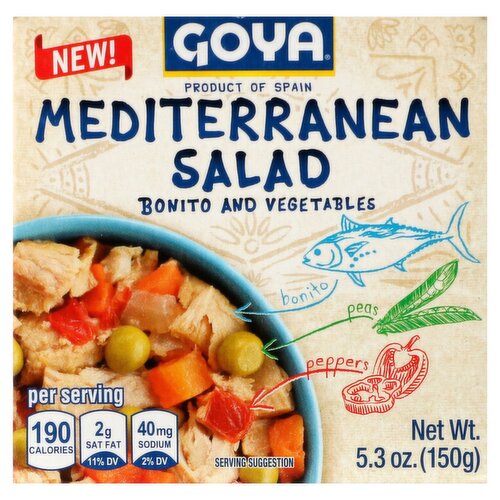 Goya Bonito and Vegetables Mediterranean Salad, 5.3 oz