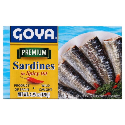 Goya Premium Sardines in Spicy Oil, 4.25 oz