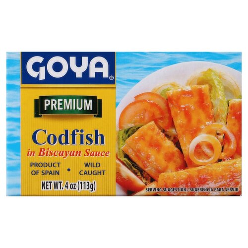 Goya Premium Codfish in Biscayan Sauce, 4 oz