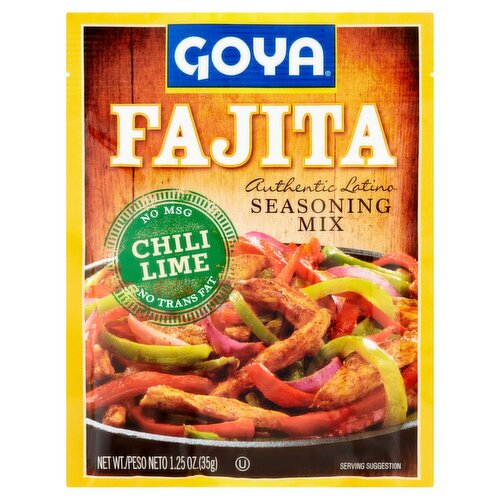 Goya Chilli Lime Fajita Authentic Latina Seasoning Mix, 1.25 oz