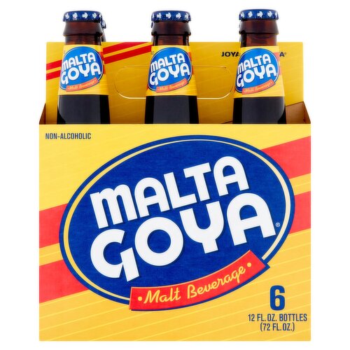 Goya Malta Non-Alcoholic Malt Beverage, 12 fl oz, 6 count