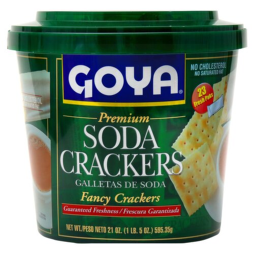 Goya Premium Soda Crackers, 23 count, 21 oz