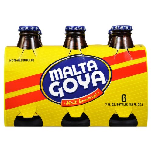 Goya Malta Non-Alcoholic Malt Beverage, 7 fl oz, 6 count