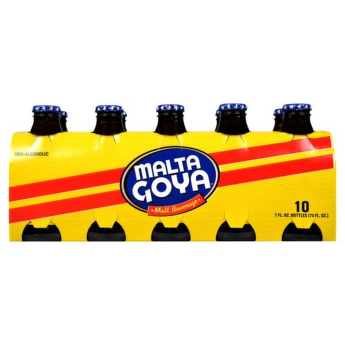 Goya Malta Non-Alcoholic Malt Beverage, 7 fl oz, 10 count