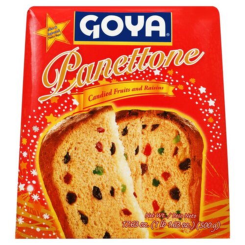 Goya Candied Fruits and Raisins Panettone, 17.63 oz