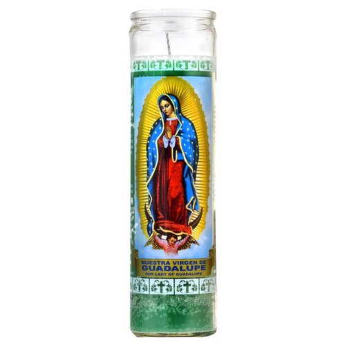 Goya Our Lady of Guadalupe Green Candle
