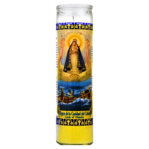 Goya Lady of Charity Yellow Candle