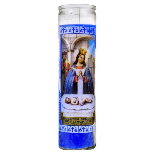 Goya Our Lady of Altagracia Blue Candle