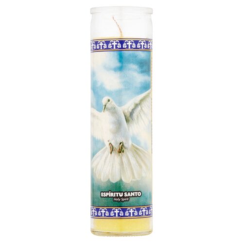 Goya Holy Spirit 8" Glass Candle, 9.6 oz