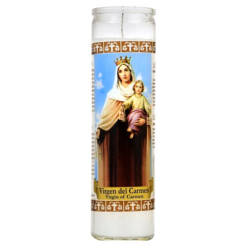 Goya Virgin of Carmen White Candles