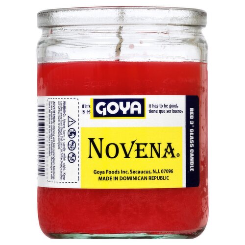 Goya Novena 3" Red Glass Candle